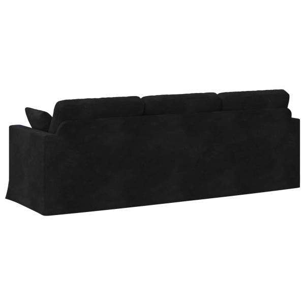 Sofa Schwarz 228 x 78 x 80 cm Samt