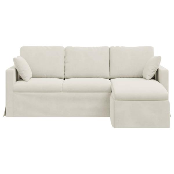 Sofa Creme 198 x 134 x 80 cm Samt