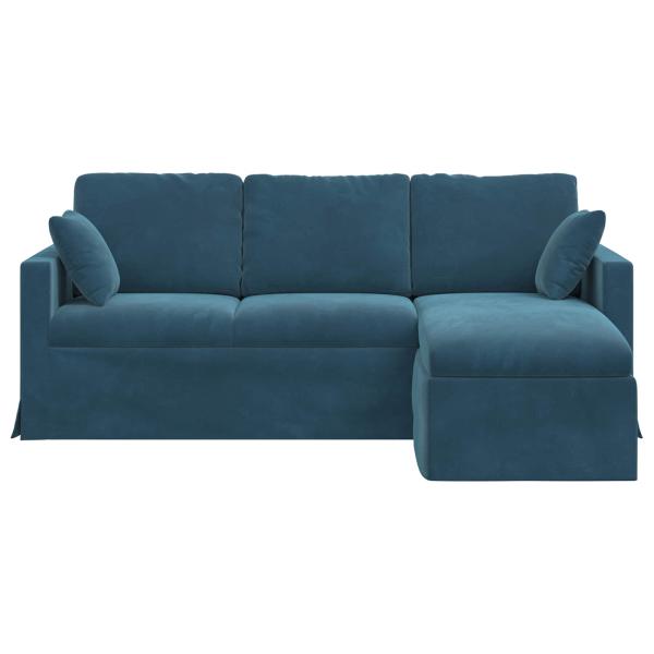 Sofa Blau 198 x 134 x 80 cm Samt