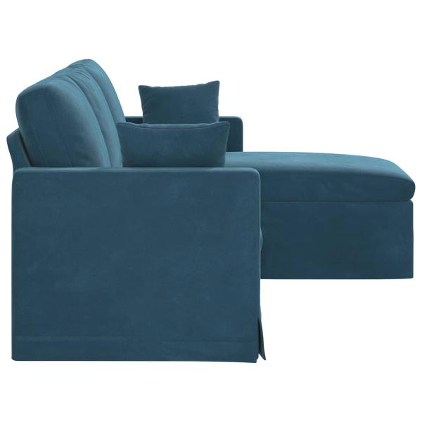 Sofa Blau 198 x 134 x 80 cm Samt