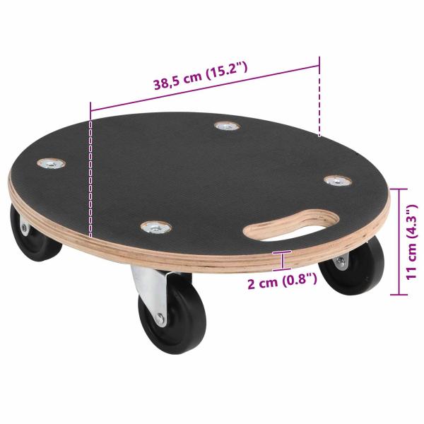 Transportwagen 6 pcs Grau Sperrholz