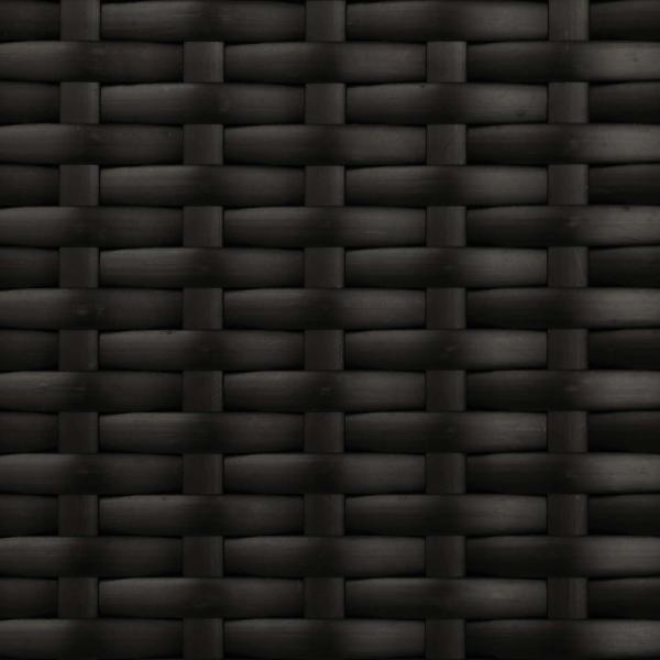 Garten Liegesofa Set Schwarz 164 x 164 x 112 cm Poly-Rattan