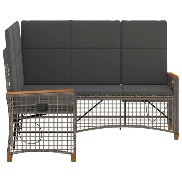 Garten Liegesofa Set Grau und Dunkelgrau 164 x 164 x 112 cm