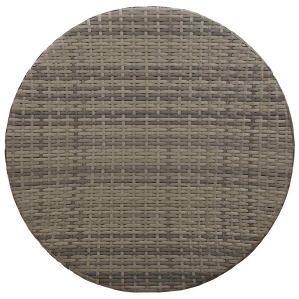 Couchtisch für draußen Grau Ø 68 x 30 cm Poly-Rattan