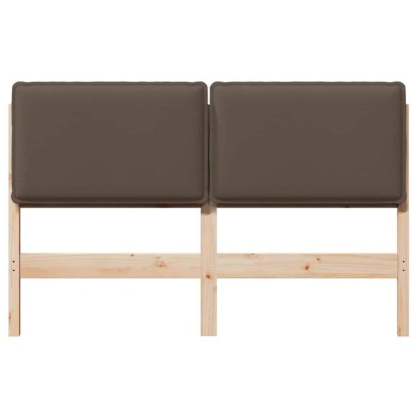 Gepolstertes Kopfteil Natürlich und Hellgrau 150 cm