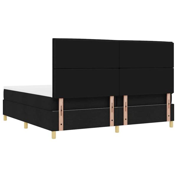 Boxspringbett mit Matratze Schwarz 200 x 200 cm Stoff