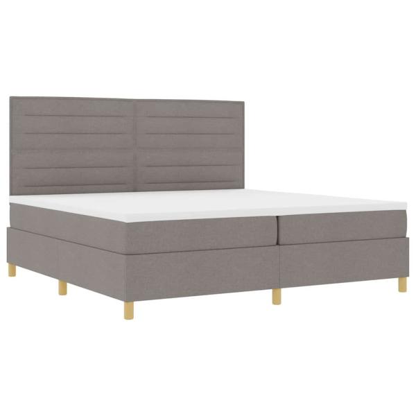 Boxspringbett mit Matratze Taupe 200 x 200 cm Stoff