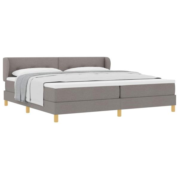 Boxspringbett mit Matratze Taupe 200 x 200 cm Stoff