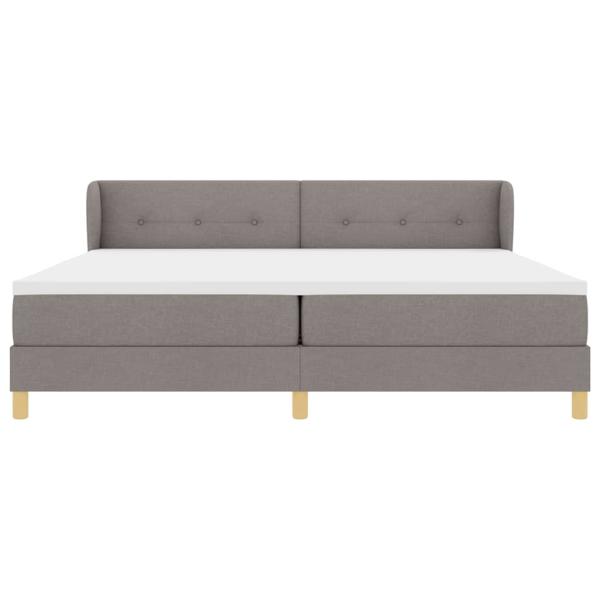 Boxspringbett mit Matratze Taupe 200 x 200 cm Stoff