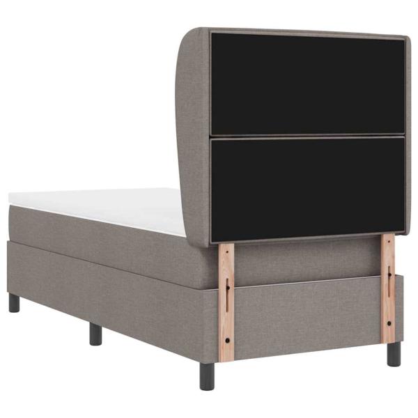 Boxspringbett mit Matratze mit Kopfteil Taupe 90 x 200 cm Stoff