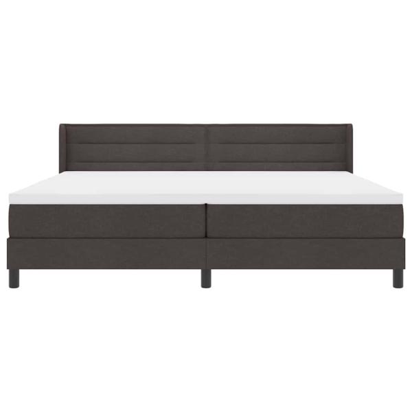 Boxspringbett mit Matratze Dunkelbraun 200 x 200 cm Polyester
