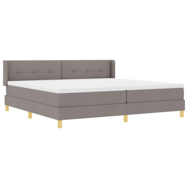 Boxspringbett mit Matratze Taupe 200 x 200 cm Polyester