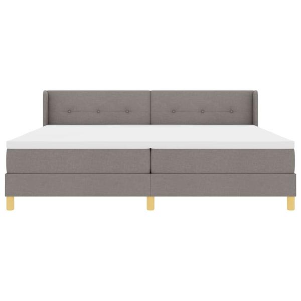 Boxspringbett mit Matratze Taupe 200 x 200 cm Polyester