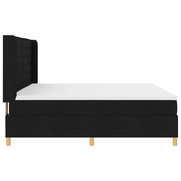 Boxspringbett mit Matratze Schwarz 140 x 200 cm Stoff
