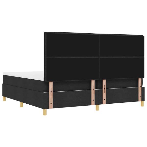 Boxspringbett mit Matratze Schwarz 200 x 200 cm Stoff