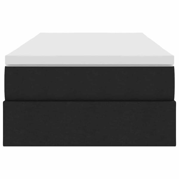 Aufbewahrungsbett mit Matratze Schwarz 100 x 200 cm Polyester