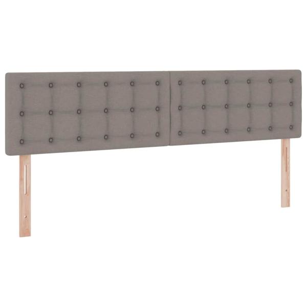Aufbewahrungsbett mit Matratze Taupe 200 x 200 cm Kunstleder