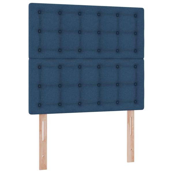 Aufbewahrungsbett mit Matratze Blau 90 x 200 cm Polyester