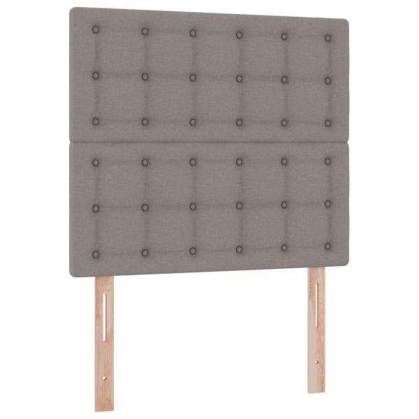 Bett mit Stauraum und LED mit LED Taupe 100 x 200 cm Polyester