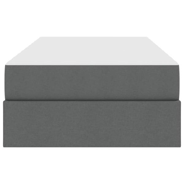 Aufbewahrungsbett mit Matratze Dunkelgrau 100 x 200 cm