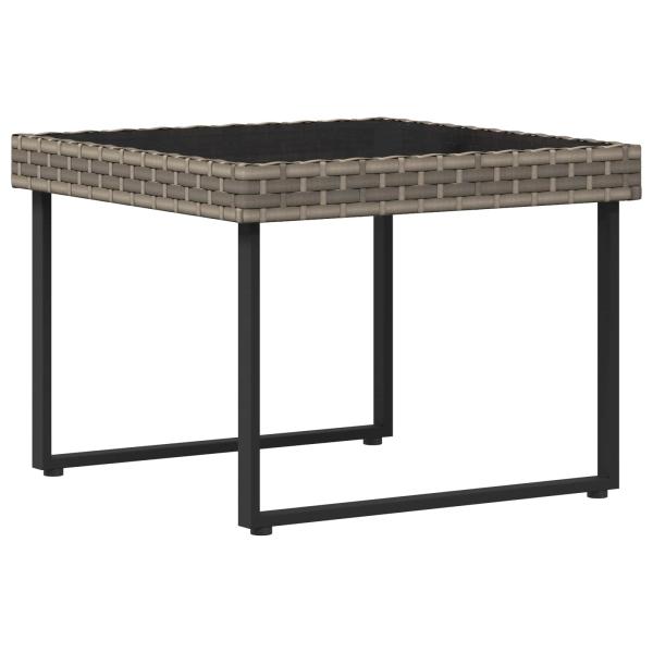 Garten-Sofaset mit Kissen 2 pcs Grau Polyrattan und Stahl