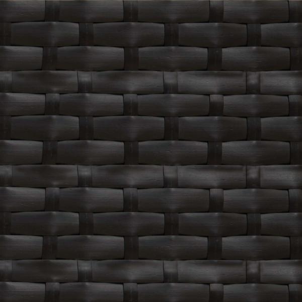 Garten-Sofaset mit Kissen 2 pcs Schwarz Polyrattan und Stahl