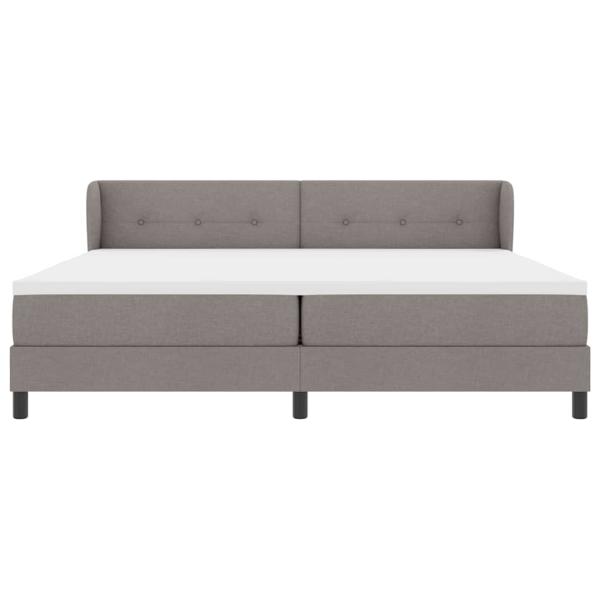 Boxspringbett mit Matratze Taupe 200 x 200 cm Stoff