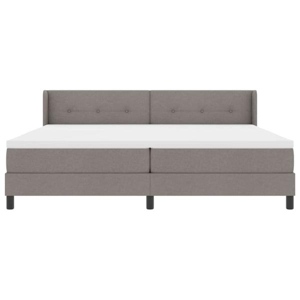 Boxspringbett mit Matratze Taupe 200 x 200 cm Polyester