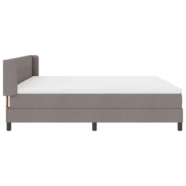 Boxspringbett mit Matratze Taupe 200 x 200 cm Polyester
