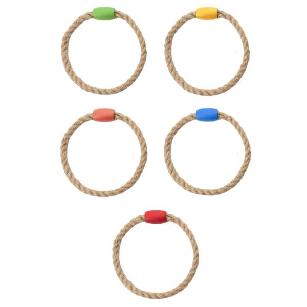 Ringwurfspiel Natur Rot Blau 41 x 41 x 16 cm