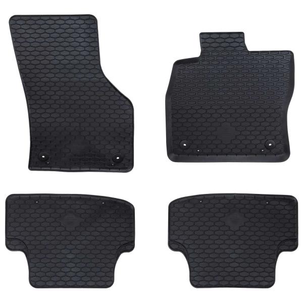 ARDEBO.de - Autofußmatte 4 pcs Schwarz geeignet für Audi A3 2012-2020 Gummi