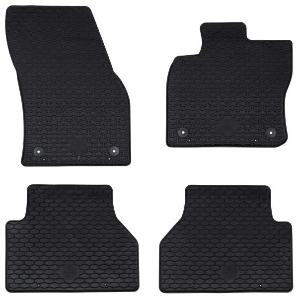 ARDEBO.de - Autofußmatte 4 pcs Schwarz TPE