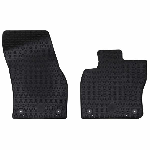 ARDEBO.de - Autofußmatte 2 pcs Schwarz Gummi