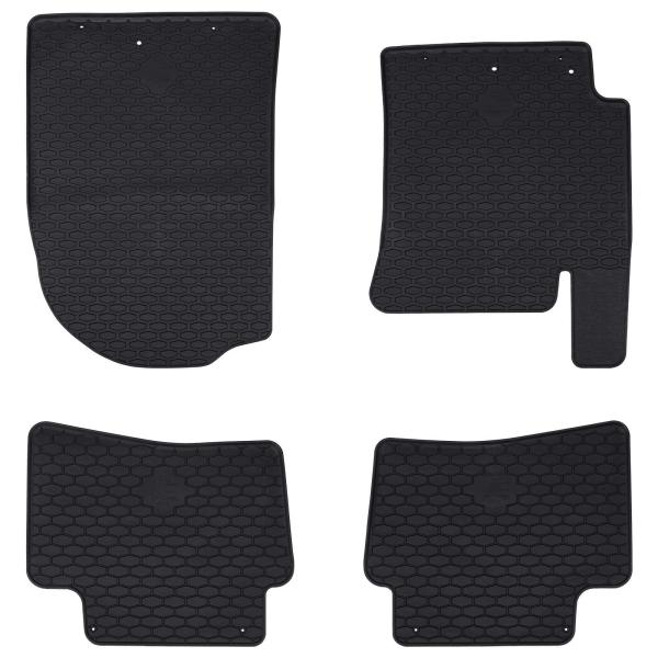 ARDEBO.de - Autofußmatte 4 pcs Schwarz geeignet für Kia RIO, STONIC TPE