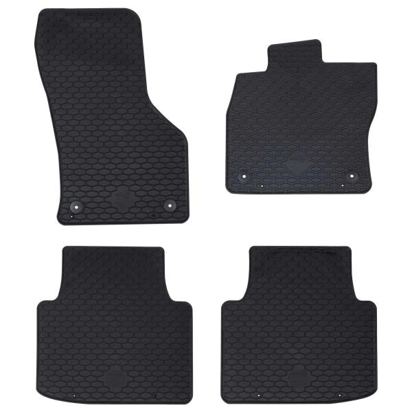 ARDEBO.de - Autofußmatte 4 pcs Schwarz passend für VW Arteon 4D Aft TPE