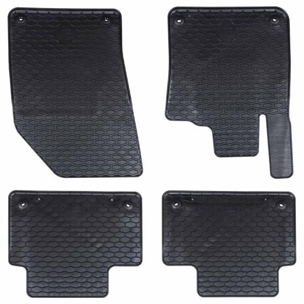 ARDEBO.de - Autofußmatte 4 pcs Schwarz Gummi