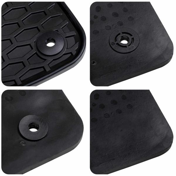 Autofußmatte 4 pcs Schwarz Gummi