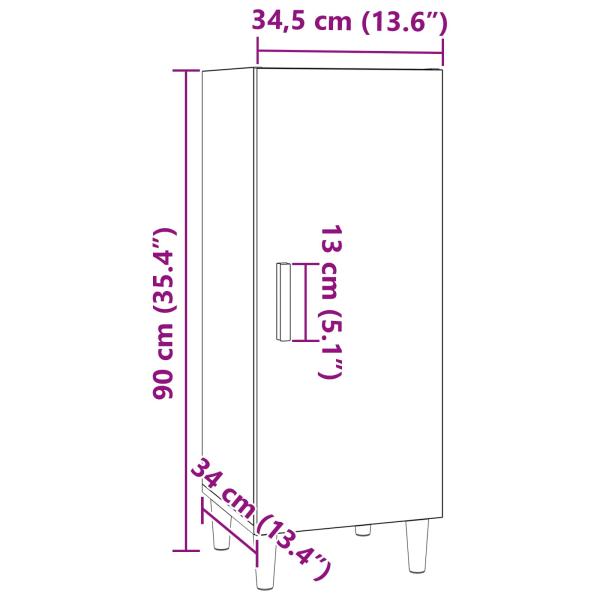 Sideboard Altholz 34,5 x 34 x 90 cm Holzwerkstoff