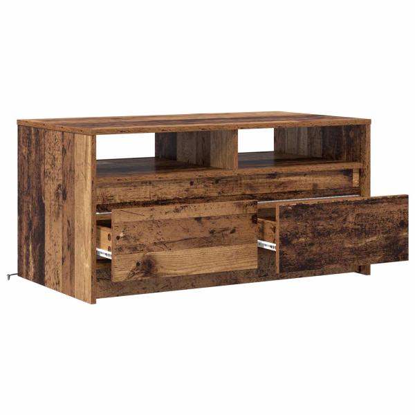 Couchtisch mit Schubladen Altholz 90 x 50 x 45 cm Holzwerkstoff