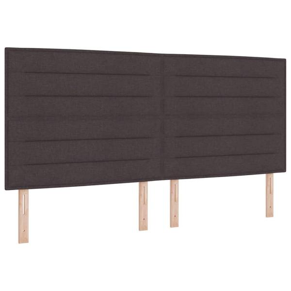 Boxspringbett mit Matratze Dunkelbraun 200 x 200 cm Stoff