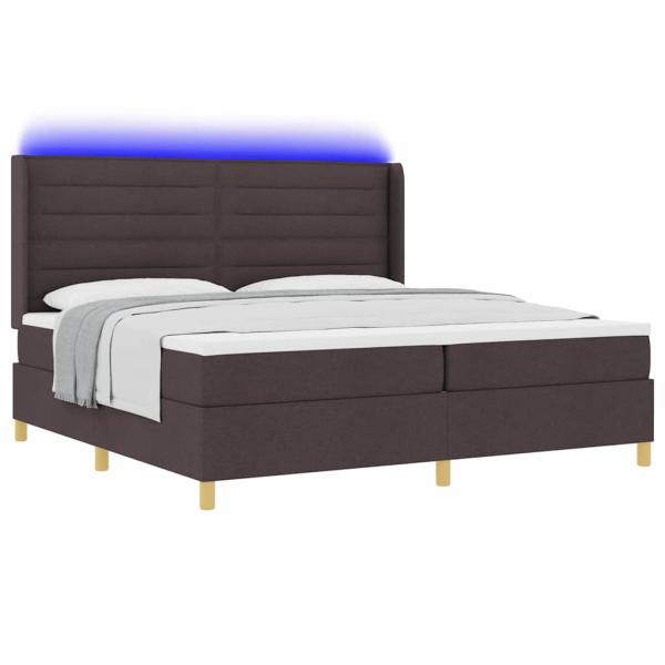 Boxspringbett mit Matratze Braun 140 x 200 cm Stoff