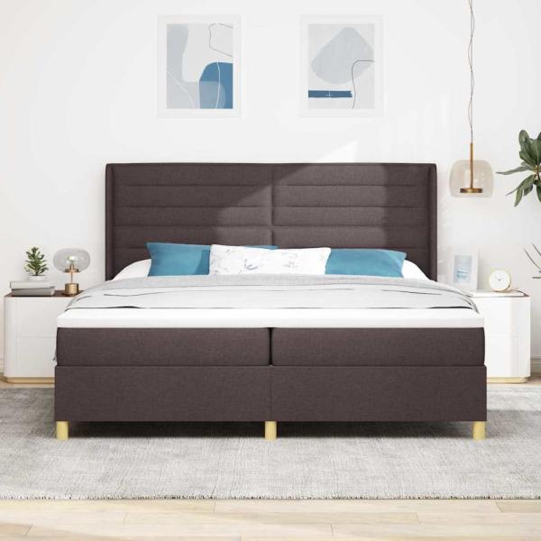 Boxspringbett mit Matratze Braun 140 x 200 cm Stoff