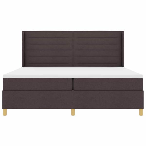 Boxspringbett mit Matratze Braun 140 x 200 cm Stoff