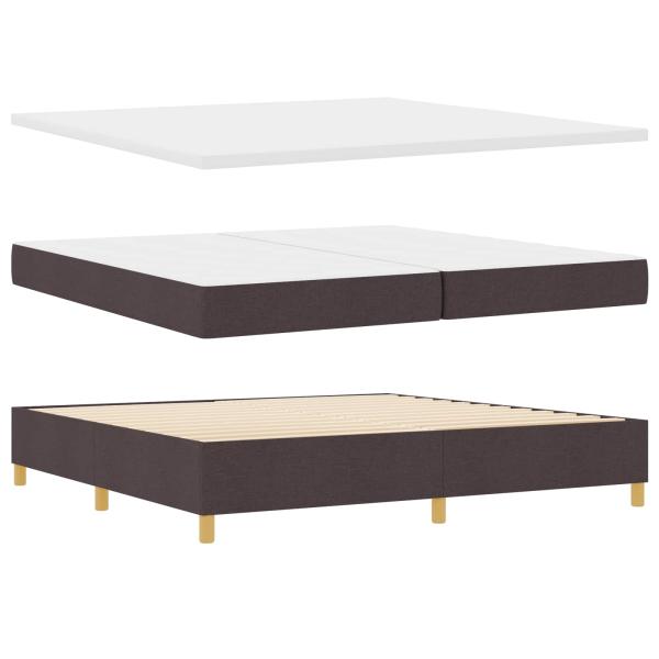 Boxspringbett mit Matratze Braun 140 x 200 cm Stoff