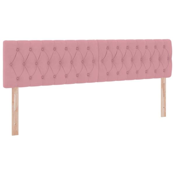 ARDEBO.de - Aufbewahrungsbett mit Matratze Rosa 180 x 200 cm Samt