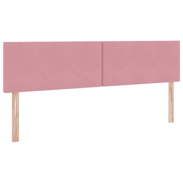 Bett mit Stauraum und LED mit Matratze Rosa 180 x 200 cm Samt