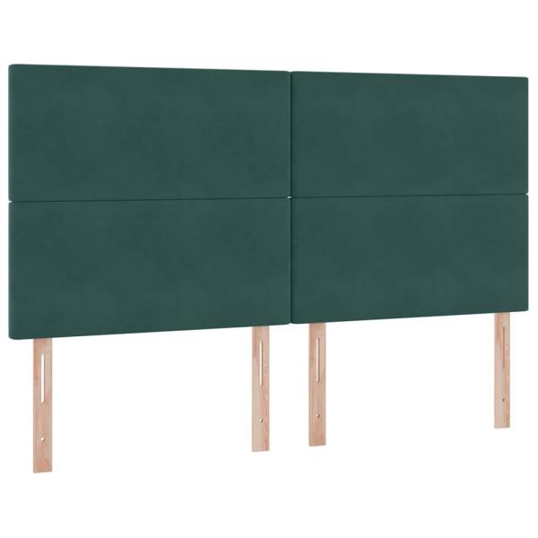 Aufbewahrungsbett mit Matratze Dunkelgrün 180 x 200 cm Samt