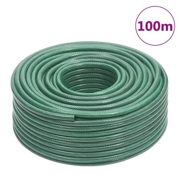 Gartenschlauch mit Kupplung-Set Grün 0,5" 100 m PVC