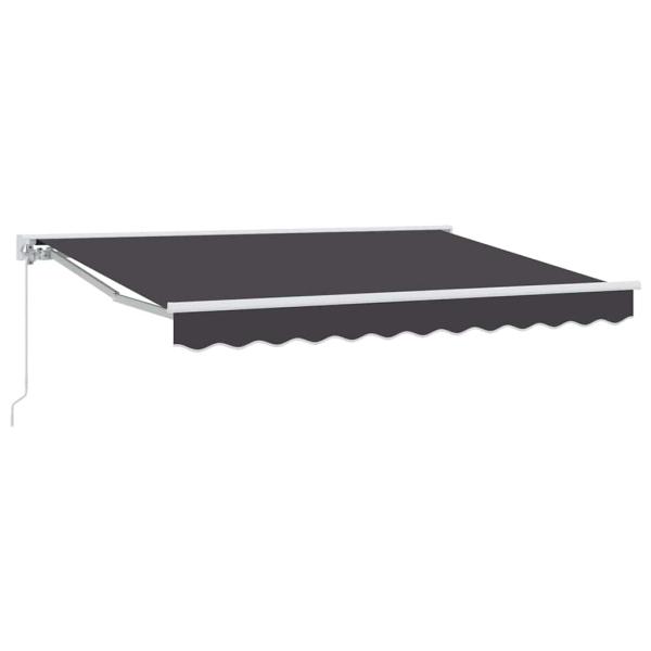 Einziehbare Markise Anthrazit 250 x 200 cm Polyester und Metall