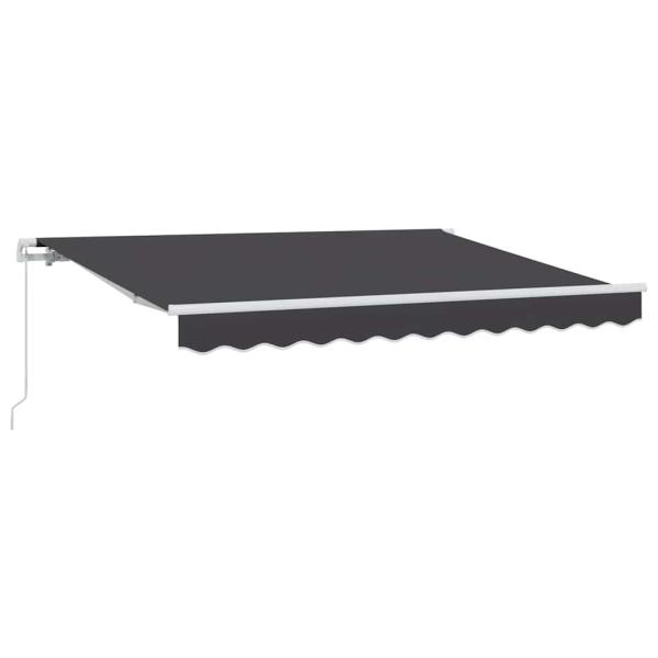 Einziehbare Markise Anthrazit 250 x 200 cm Stoff